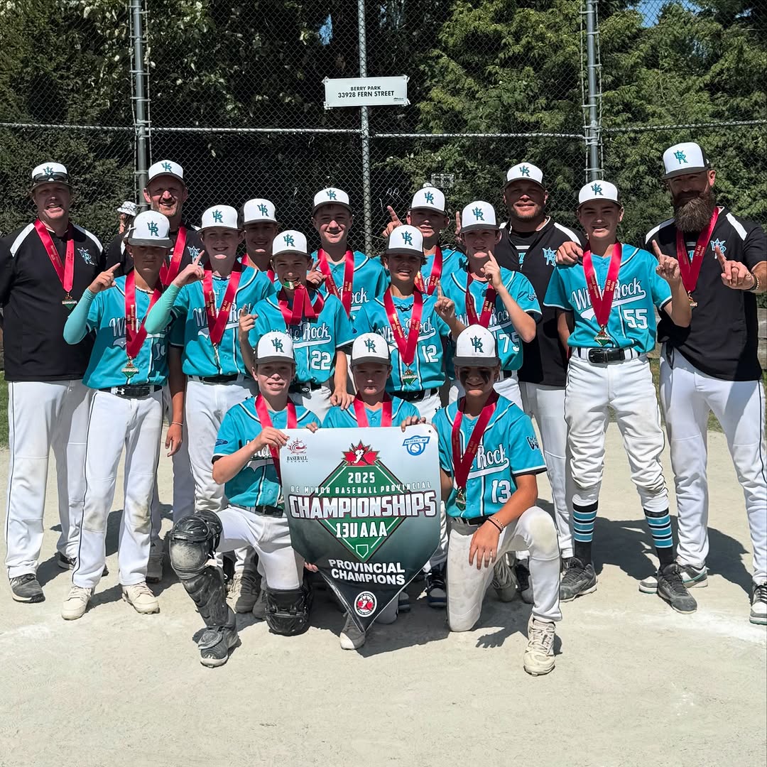 The White Rock 13U AAA Tritons captured B.C. gold and competed at the Canadian Nationals in Woodstock, Ont., capping off a spectacular 2025 season.