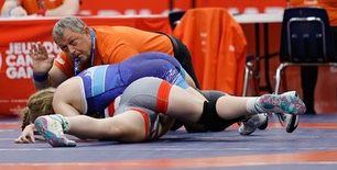 Wrestler Kai Pare of Williams Lake wins double gold and carries Team BC’s flag at the 2025 Canada Summer Games closing ceremony.