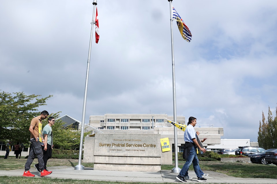 Corrections officers and BCEGU members