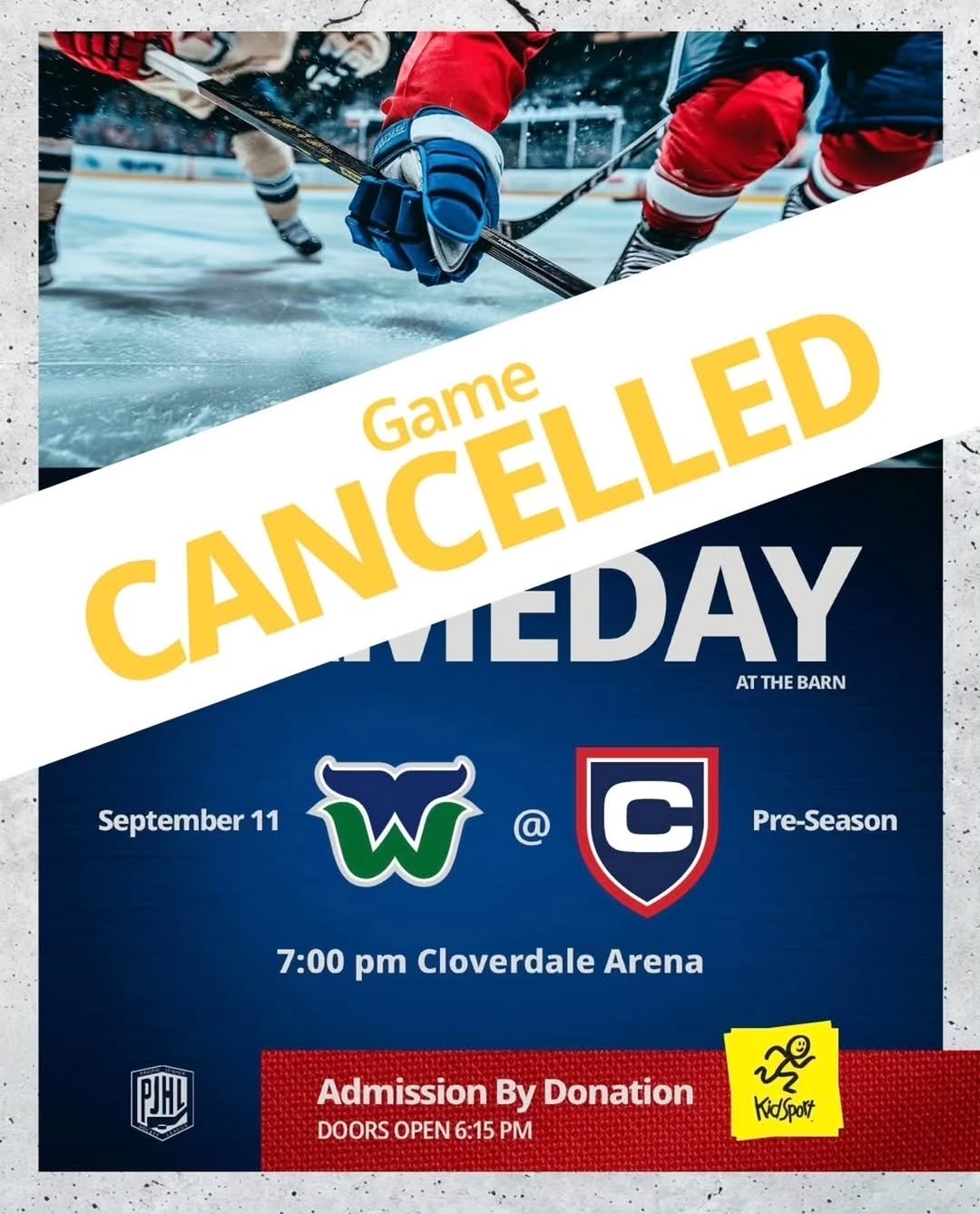 Cloverdale Jr. Hockey Club players left devastated after a second game cancellation in just nine days amid PJHL turmoil.