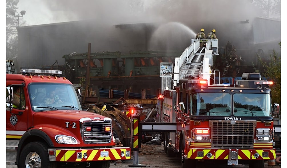 Fire Erupts at Abandoned Maple Ridge Mill