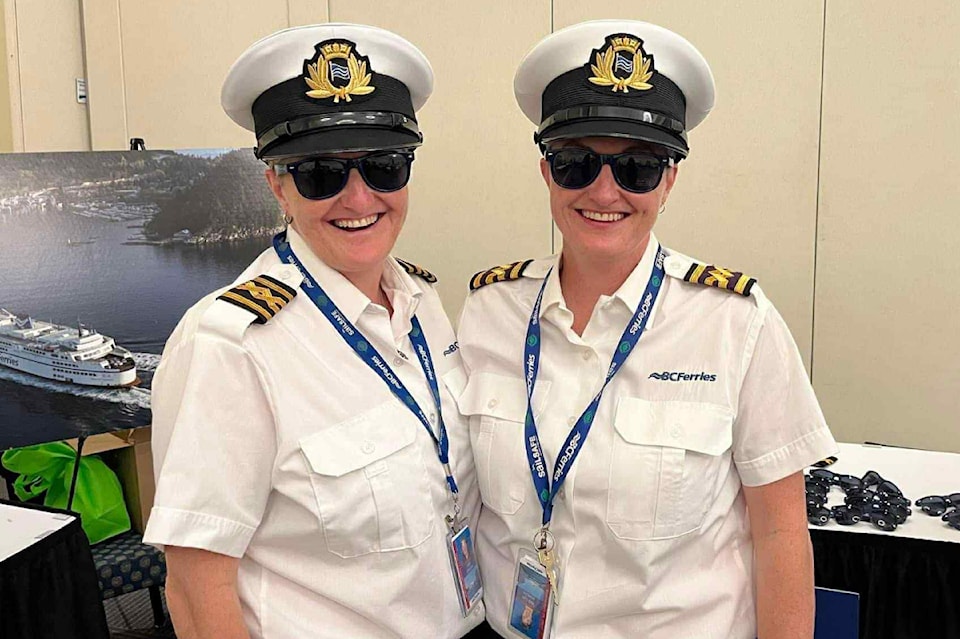 Senior Captain Lori Bartlett-Tribbeck and Senior Chief Engineer Jodi Bartlett-Gaude