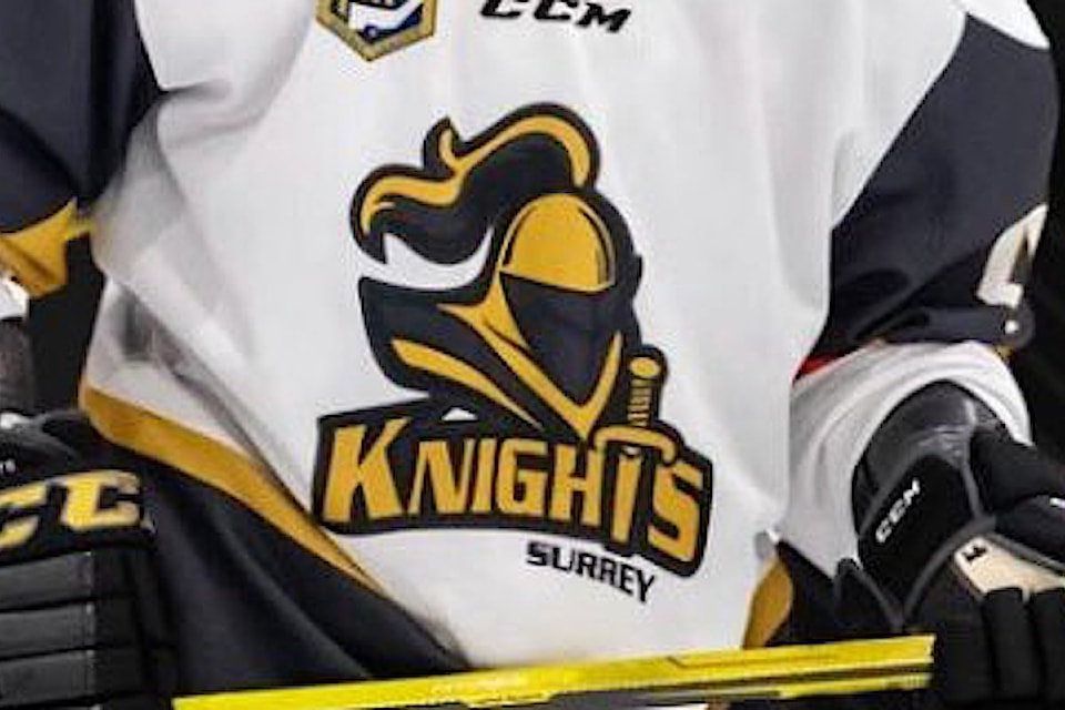 Surrey Knights junior hockey jersey