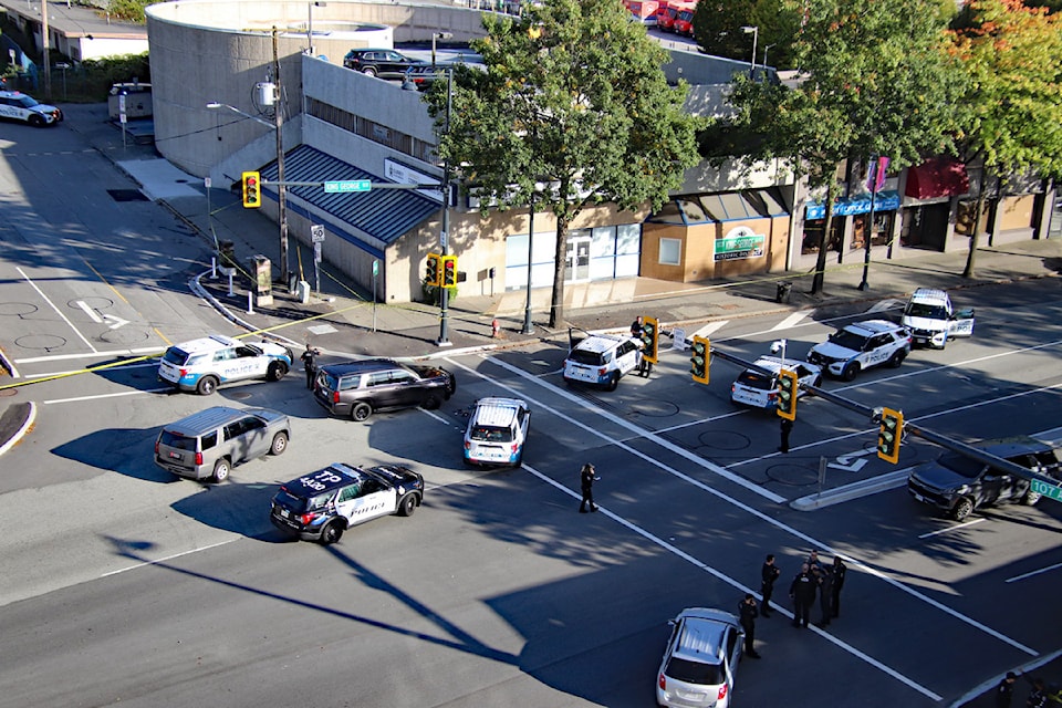 Police are on scene near King George Boulevard