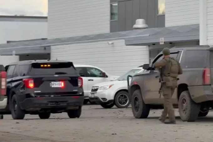 Police on the scene of NorKam Secondary School