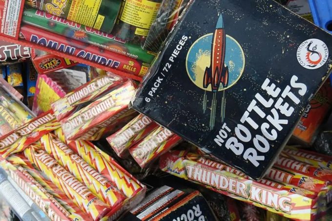 Surrey Speak – Assorted consumer fireworks including Roman candles, bottle rockets and Thunder King products, used in coverage of a Surrey councillor’s call for a B.C.-wide fireworks restriction.