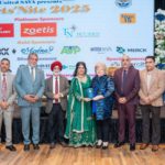 Surrey Speak – Group of attendees on stage at the Vets’ Nite 2025 Gala in Surrey, celebrating the city’s veterinary community with sponsors and community leaders.