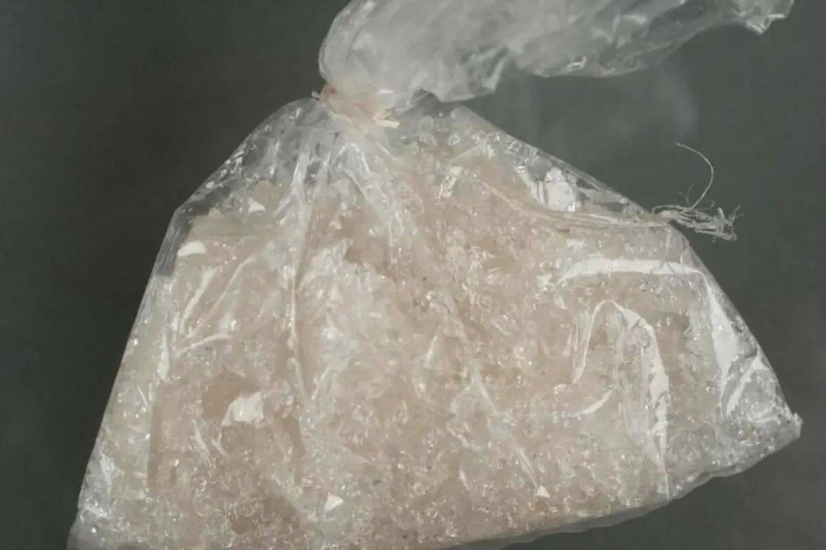 Bag of crystal methamphetamine shown as evidence in Surrey Speak’s report on Opinder Singh Sian, a Surrey man who pleaded guilty to an international meth trafficking conspiracy involving 220.7 kg of meth. FILE Photo from DEA.