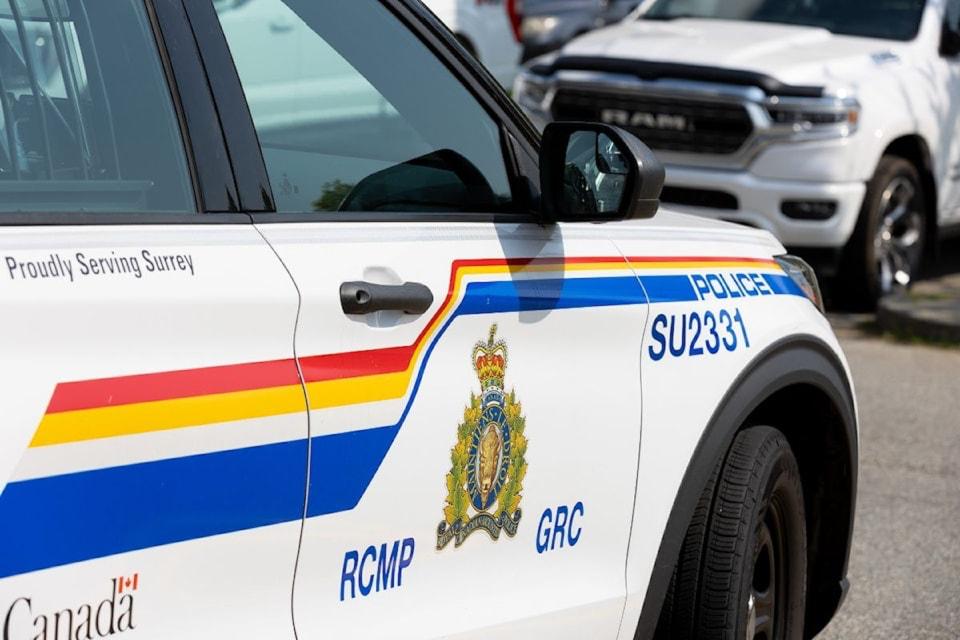Surrey RCMP marked police SUV used during enforcement related to the seizure of unstamped cigarettes worth $7.65 million.