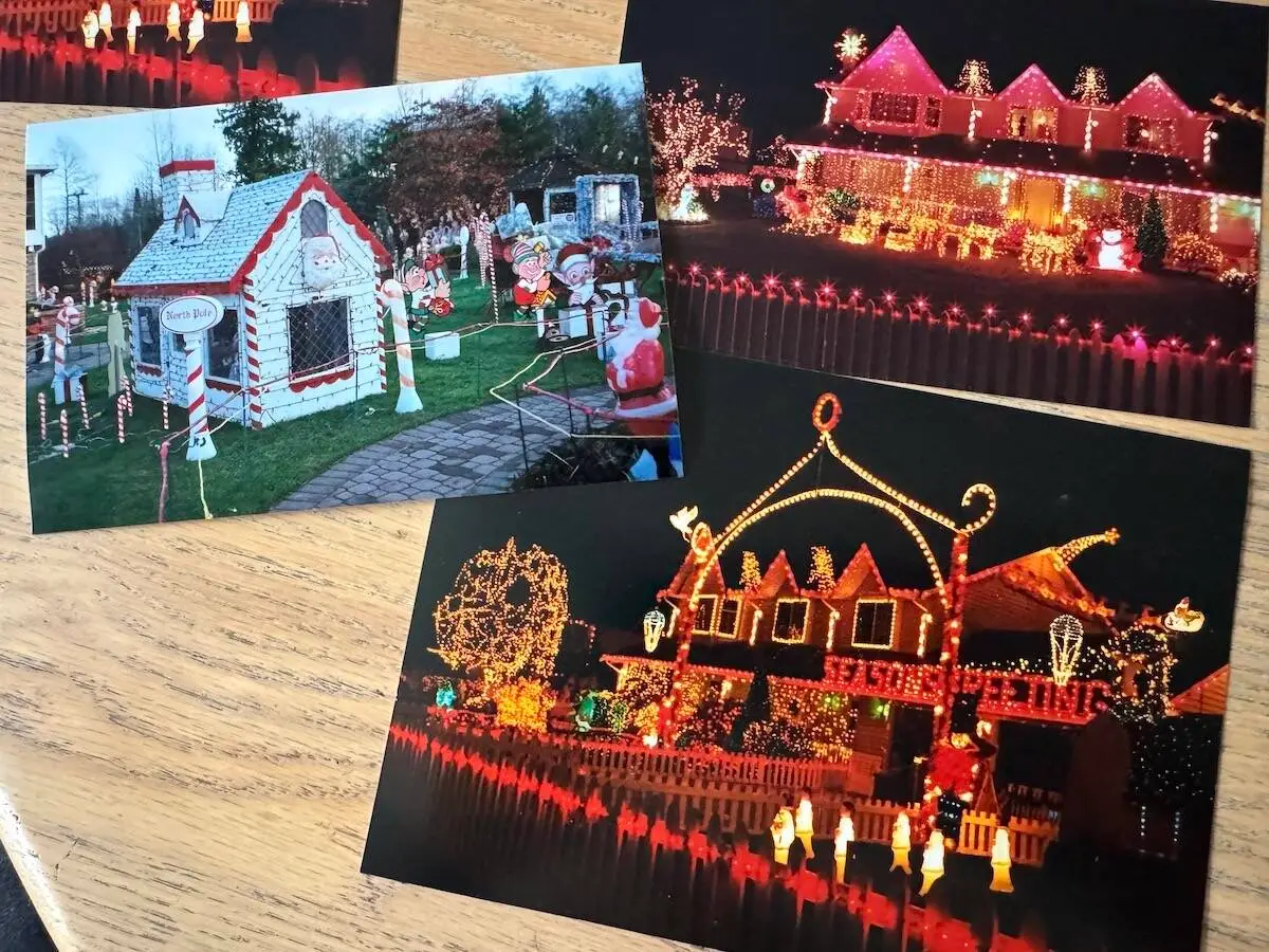 Snapshots of the Winter Wonderland holiday display at Newton home