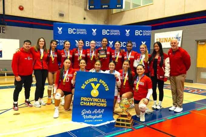 Holy Cross senior girls volleyball team