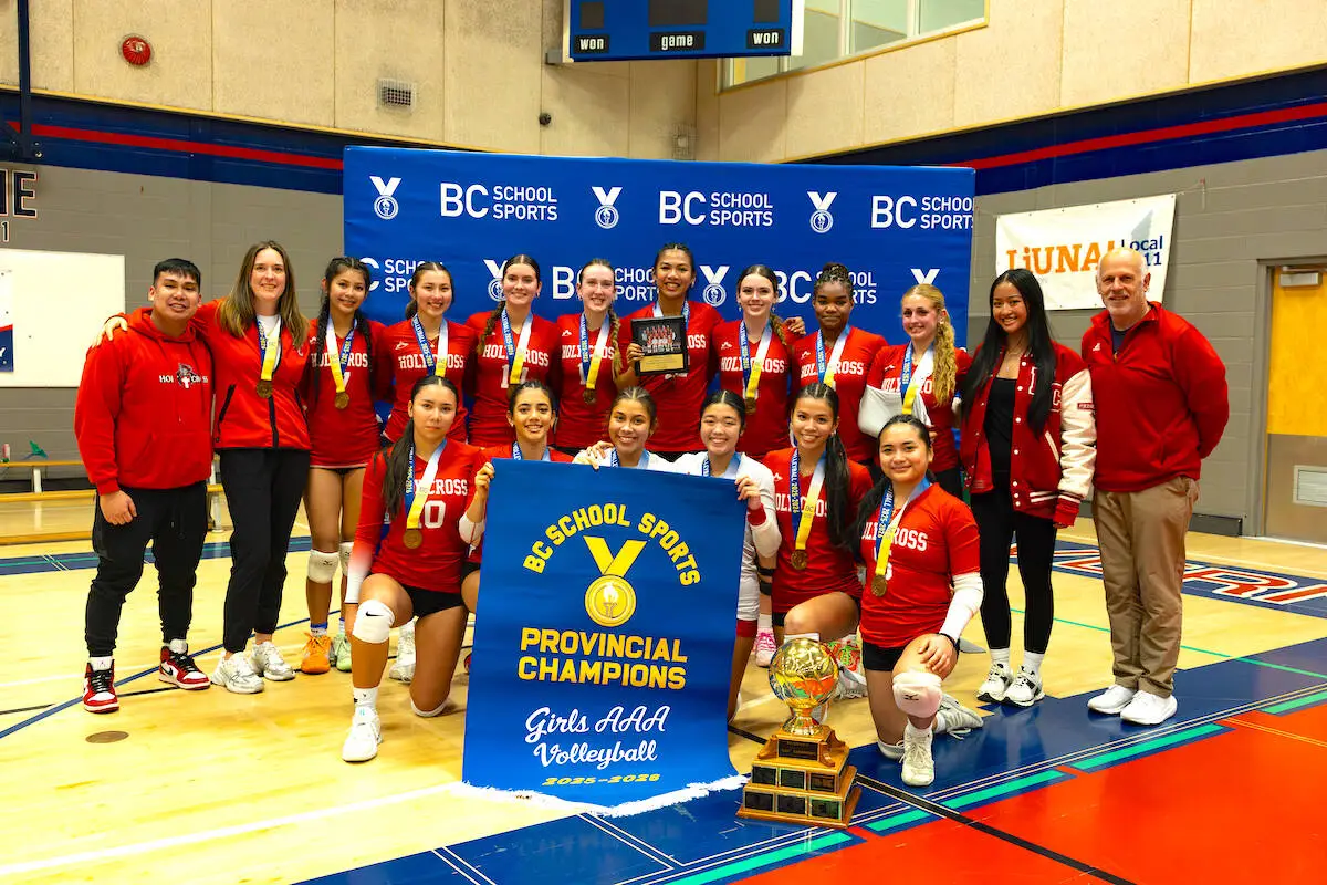 Holy Cross senior girls volleyball team