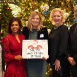Jasbir Chakrobarty, Envision Financial; Indra Bhan, Surrey and White Rock Board of Trade; Kim Savage, Surrey Food Bank; Joslyn Young, SWRBOT; and Greg Wharram, ThoughtsWin celebrate the proceeds of the 2025 Seasonal Sizzle event.