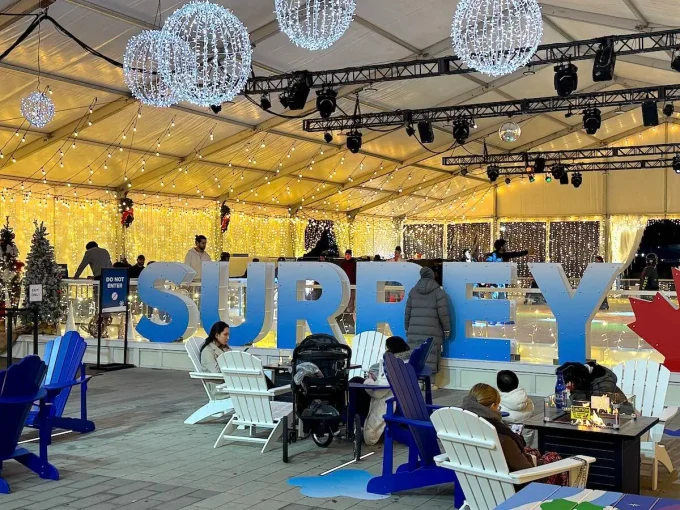 Skate shop at the temporary rink at Surrey Civic Plaza