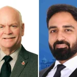 NDP candidate Garry Begg, left, narrowly won the 2024 provincial election in Surrey-Guildford over Conservative candidate Honveer Singh Randhawa, right, who later sought to overturn the result in court