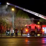 Firefighters battle flames at a Vancouver apartment complex