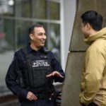 Police talking to person