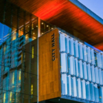 Surrey City Hall building in Surrey, B.C., where city council approved notices on title for properties with unpermitted construction