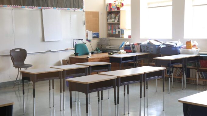 Classroom setting in a British Columbia public school with students and teacher during a lesson