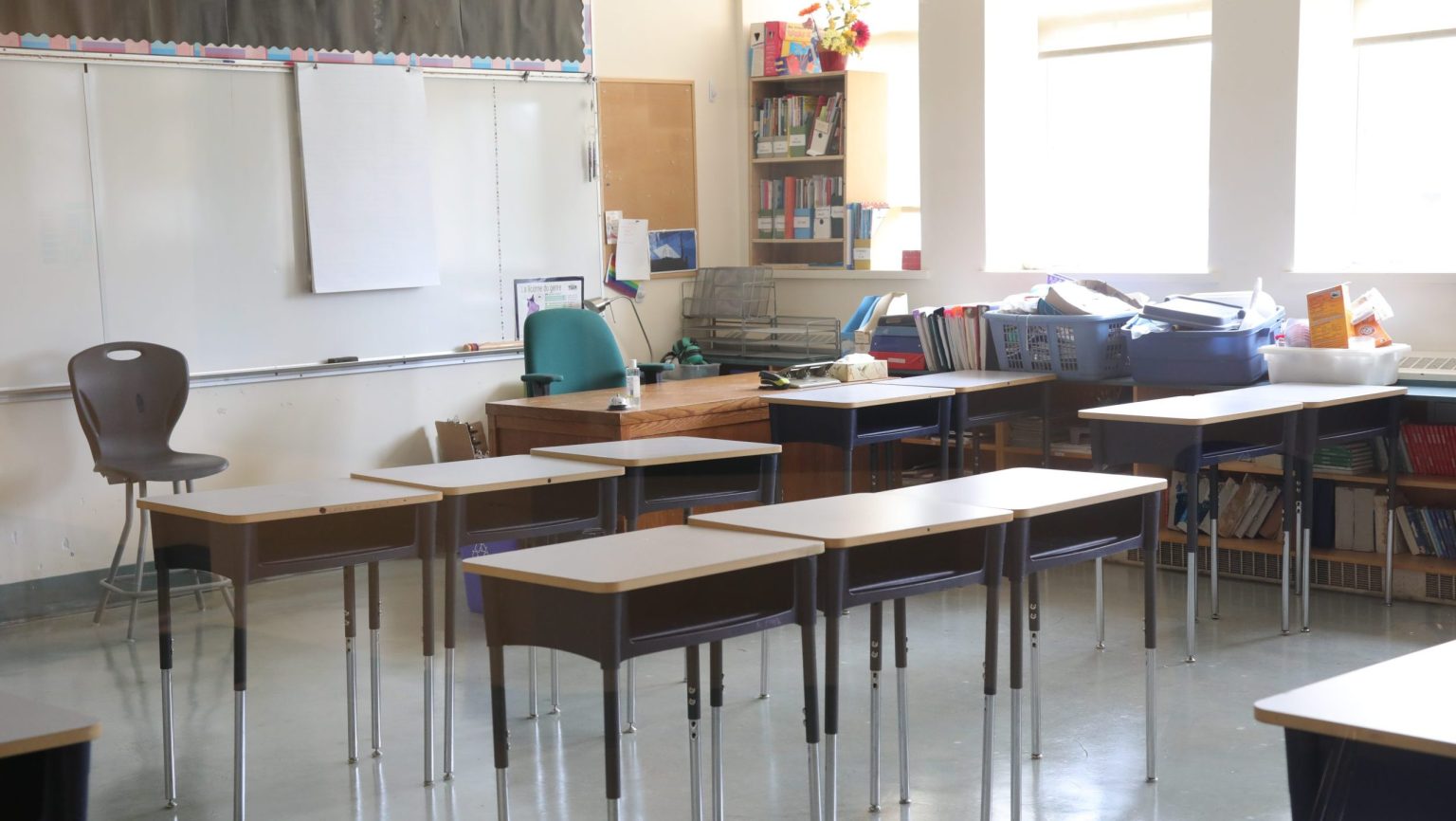Classroom setting in a British Columbia public school with students and teacher during a lesson