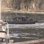 BC Ferries terminal at Horseshoe Bay with passengers waiting during a temporary service delay