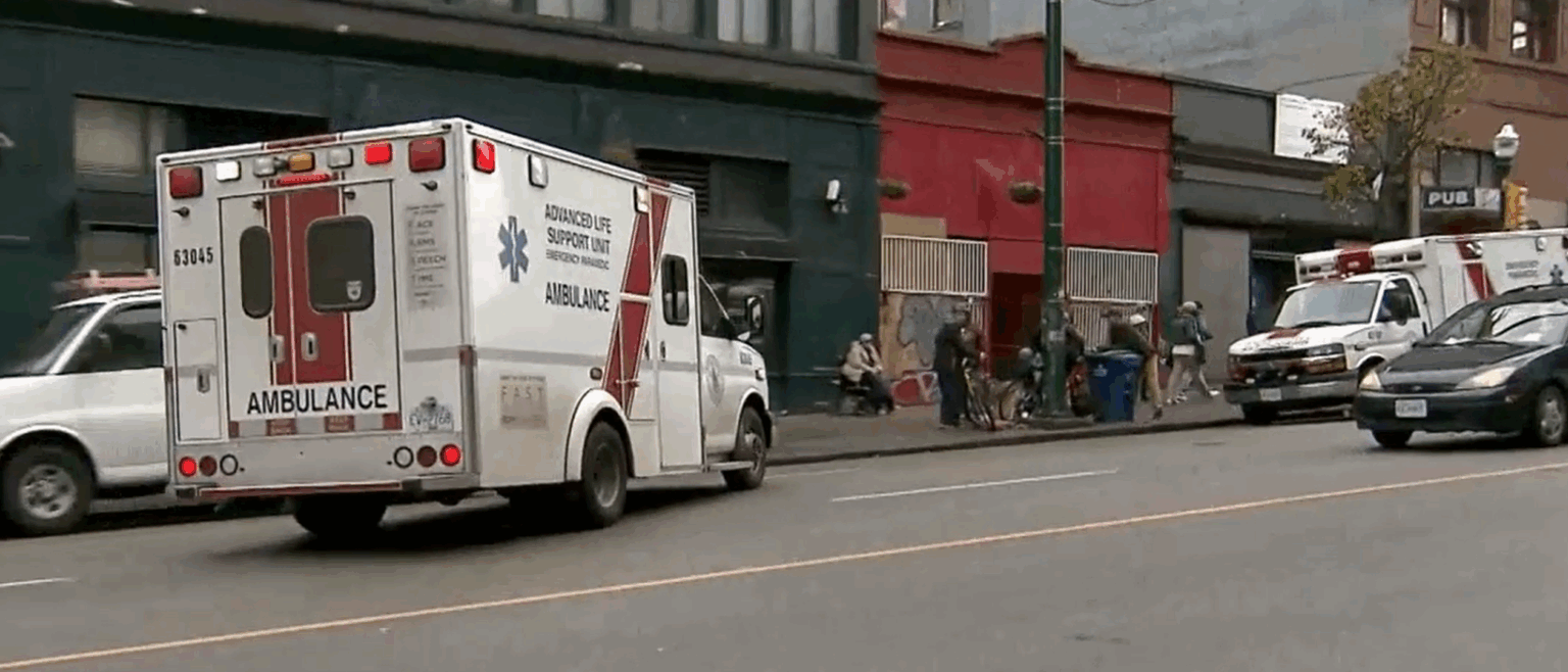 Outreach workers supporting individuals affected by drug crisis in Vancouver