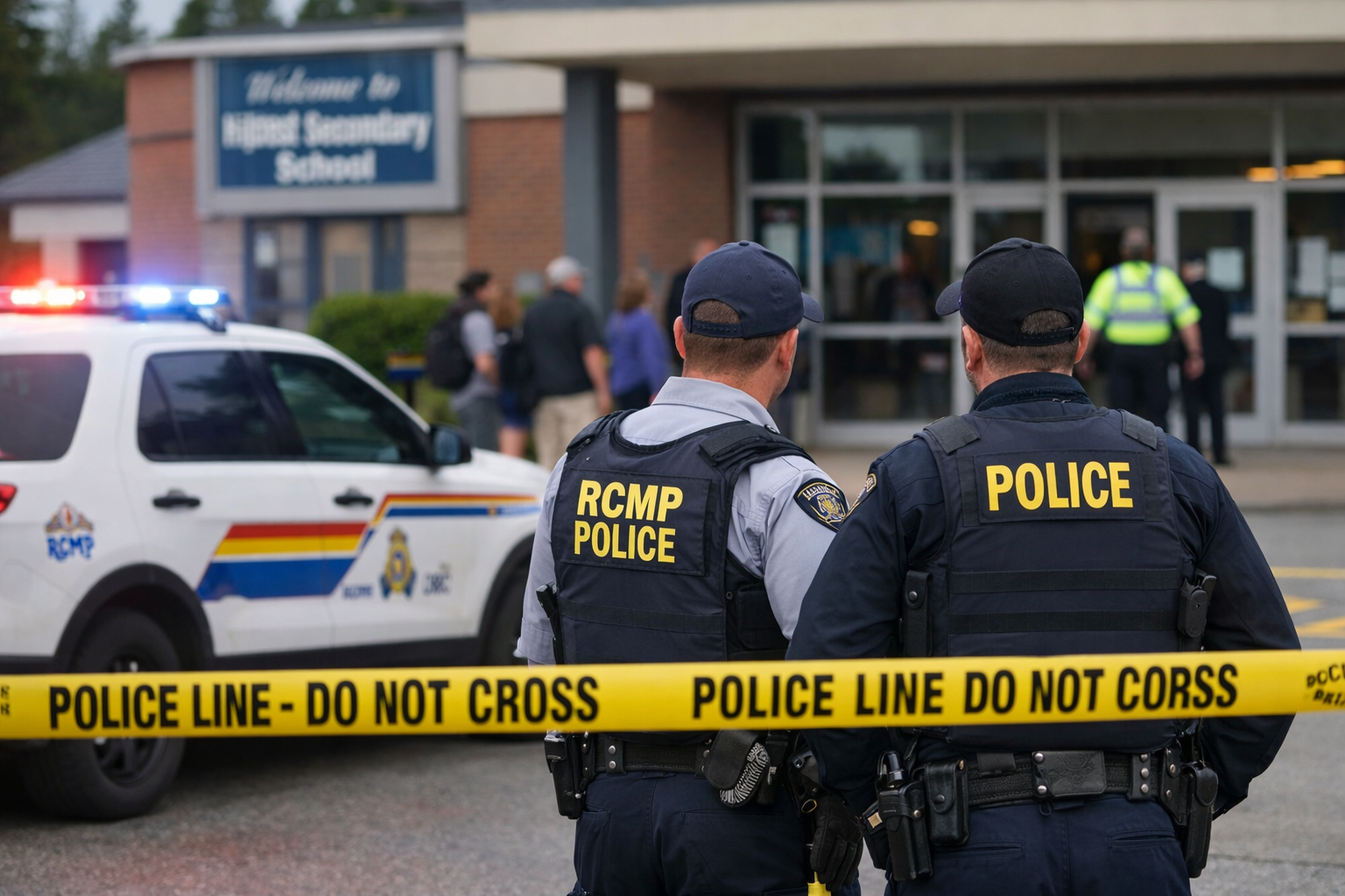 Police presence outside British Columbia school after death list threat targeting students