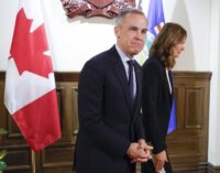 Mark Carney speaking about privacy breach concerns in Alberta