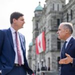 B.C. Premier David Eby and Prime Minister Mark Carney during government meeting