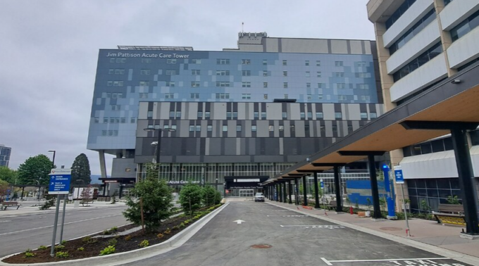 The newly opened patient care tower at Royal Columbian Hospital in New Westminster, British Columbia.