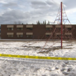 RCMP officers and emergency responders during investigation in Tumbler Ridge British Columbia