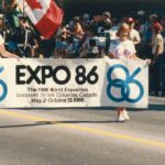 Vancouver skyline during Expo 86 world fair in 1986