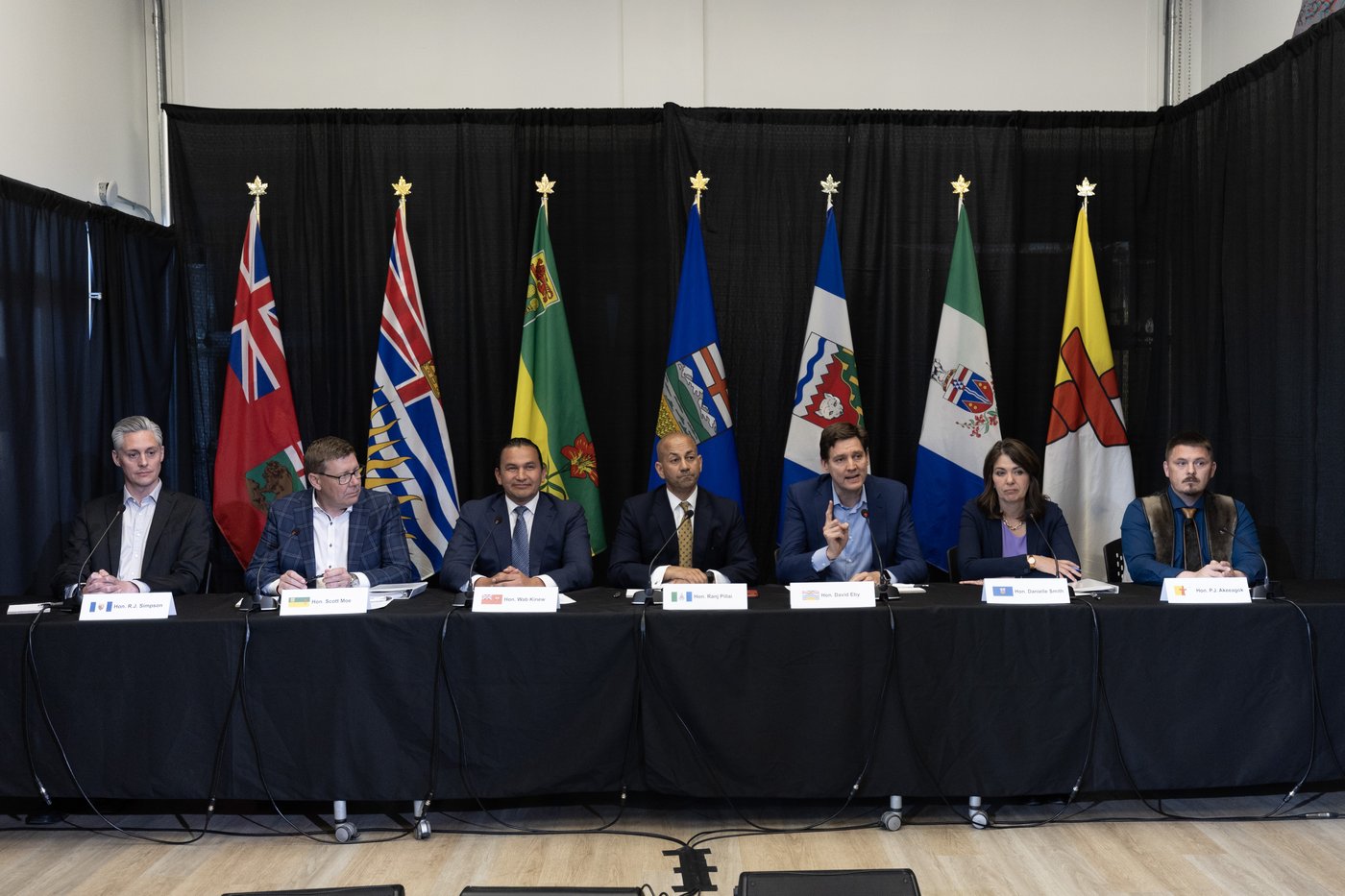 Western Canadian premiers meeting in Alberta during political and economic discussions