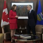 Canadian political leaders discussing energy policy and pipeline development strategy