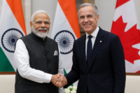 Indian business delegation and government officials participating in trade discussions and investment meetings in Canada.