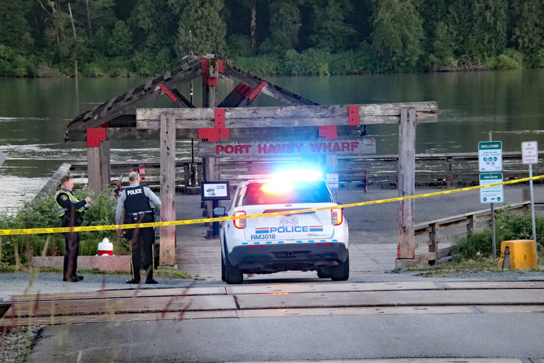 Police investigators at the scene of a fatal altercation in Maple Ridge as IHIT leads the investigation.