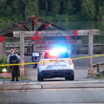 Police investigators at the scene of a fatal altercation in Maple Ridge as IHIT leads the investigation.