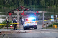 Police investigators at the scene of a fatal altercation in Maple Ridge as IHIT leads the investigation.